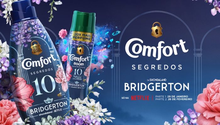 Linha Comfort Segredos Bridgerton tem fragrância que combina frutas vermelhas, rosas, lírios e ...